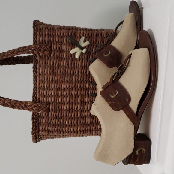 Christian‎ Dior Brown Leather Cannage Block Heel Sandals Size 40 - Picture 12 of 16